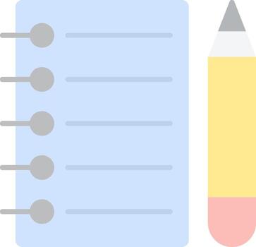 Note Flat Light Icon vector