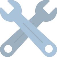 Cross Wrench Flat Light Icon vector