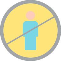 No Entry Flat Light Icon vector