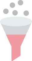 Funnel Flat Light Icon vector