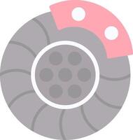 Brake Disk Flat Light Icon vector