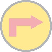 Right Way Flat Light Icon vector