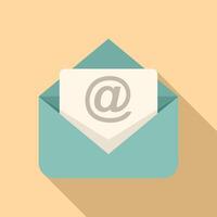 Mail seo response icon flat vector. Universal global seo vector