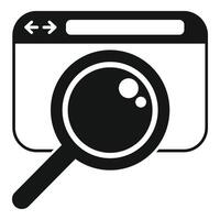 Web search data icon simple vector. Seo engine vector