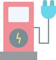 Electric Charge Flat Light Icon vector