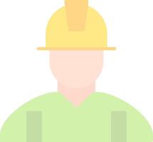 Engineer Flat Light Icon vector