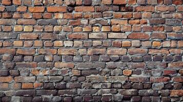 AI generated Background of old vintage brick wall photo