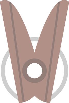 Clothespin Flat Light Icon