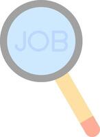 Job Search Flat Light Icon vector