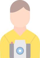 Camera Man Flat Light Icon vector