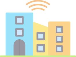 Smart City Flat Light Icon vector