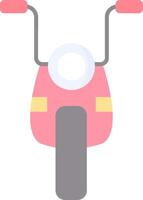 motocicleta plano ligero icono vector