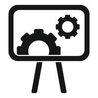 Data gear board icon simple vector. Audience content vector