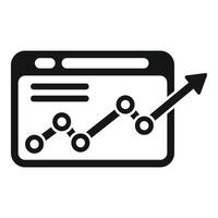 Seo chart website icon simple vector. Computer market vector