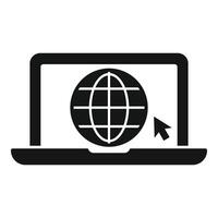 Laptop data web icon simple vector. Platform data rank vector