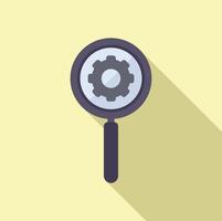 Seo magnifier icon flat vector. Content website vector