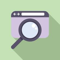 Web search data icon flat vector. Seo engine vector