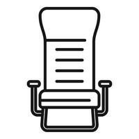 First class seat icon outline vector. Service vacation vector