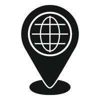 Global location seo icon simple vector. Rank market vector