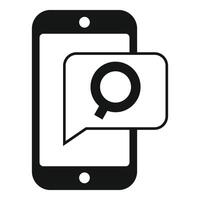 Phone search icon simple vector. Audience content vector