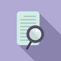 Search paper document icon flat vector. Online market vector