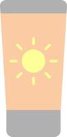 Sun Cream Flat Light Icon vector