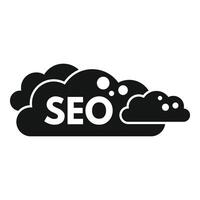 seo nube datos icono sencillo vector. rango datos vector