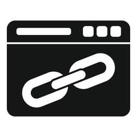 Chain engine seo icon simple vector. Online boost vector