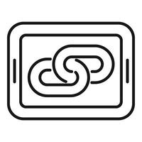 Chain seo data icon outline vector. Evolution seo web vector