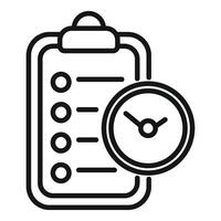 To do list late work icon outline vector. Online business vector