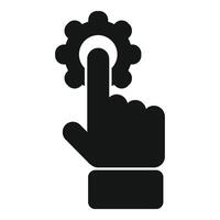 Touch gear button icon simple vector. Audience seo vector