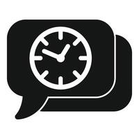 Late work chat icon simple vector. Worker desk office vector