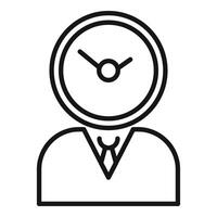 Fast timer work icon outline vector. Night busy vector