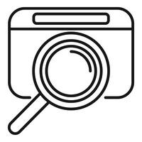 Web search data icon outline vector. Seo engine vector