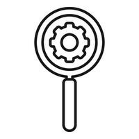 Seo magnifier icon outline vector. Content website vector