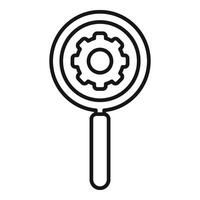 Seo magnifier icon outline vector. Content website vector