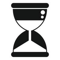 Mañana hora reloj de arena icono sencillo vector. escritorio oficina vector