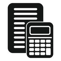 Paper calculator icon simple vector. Work business seek vector