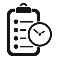 To do list late work icon simple vector. Online business vector