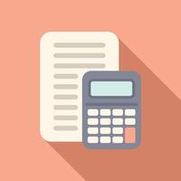 Paper calculator icon flat vector. Work business seek vector