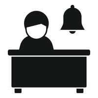 Alert desktop work icon simple vector. Asleep worker vector