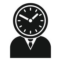 Fast timer work icon simple vector. Night busy vector