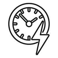 Fast time run icon outline vector. Online home work vector