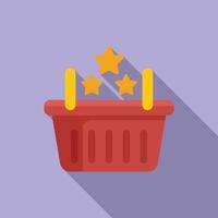 Basket new marketing icon flat vector. Seek web job vector