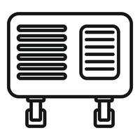 Broken unit icon outline vector. Repair air conditioner vector