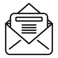 New commerce mail icon outline vector. Business inbox vector