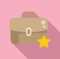 Career job bag icon flat vector. Take new member vector