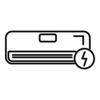 Fast energy control icon outline vector. Air conditioner vector