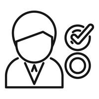 New business manager icon outline vector. Take care hr vector