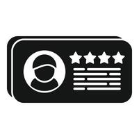 Rate new candidate icon simple vector. Online cv hr vector